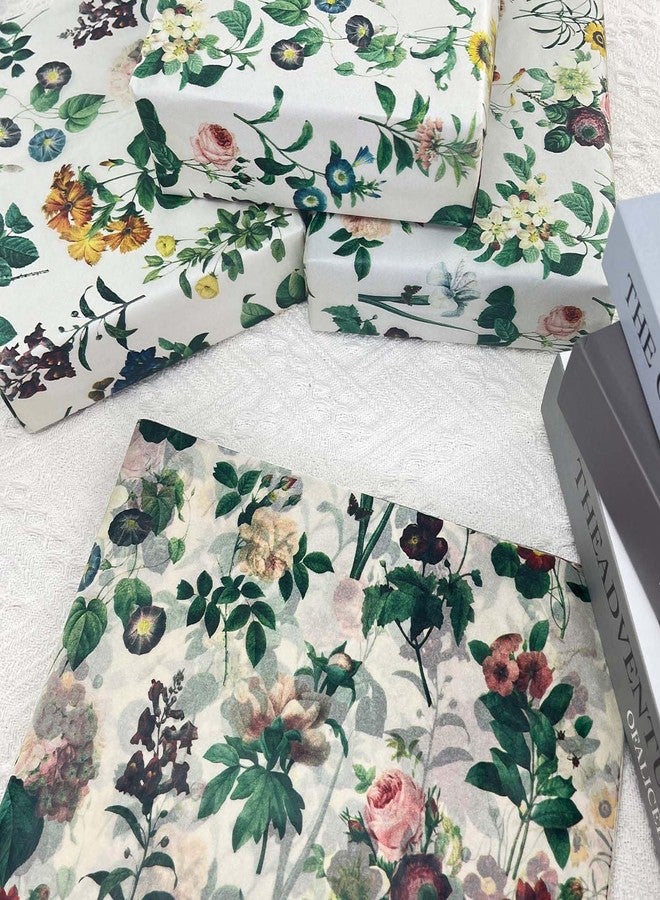 MUNILAIL 100 Sheets Floral Tissue Paper 14 x 20 Inches Vintage Wildflower Tissue Paper for Gift Bags Bulk Wrapping Paper Gift Paper Tissue for Birthday Gift Packing Crafts - Image 4